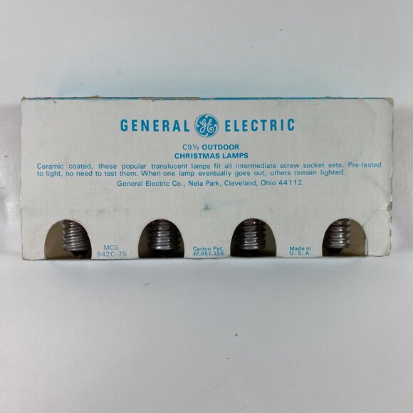Vintage General Electric C9 Outdoor Christmas Light Bulbs Yellow Ceramic 16ct 4" - Picture 8 of 9